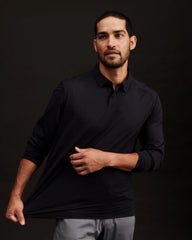 Commuter® Long Sleeve Polo -- Black