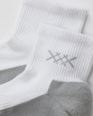 C.O.R. Half Crew Sock -- White