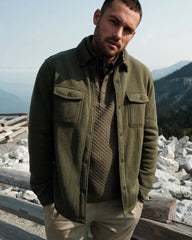 Fleece Shacket -- Lichen Green