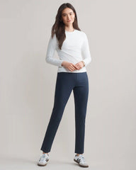 Double Bonded Slim Trouser -- Navy Blue