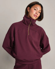 DreamGlow® 1/2 Zip -- Bordeaux Red