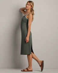 Easy Rib Dress -- Olive Shadow
