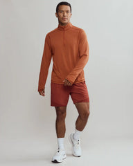 Glacier 1/4 Zip -- Brandy Red