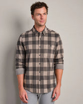 Hardy Flannel -- Foggy Taupe/Iron Buffalo Check