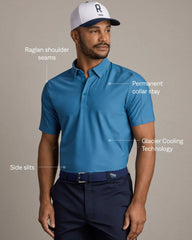 Momentum Tech Polo -- Cool Mint Honeycomb