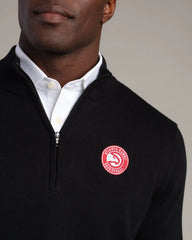 NBA Commuter® 1/4 Zip Sweater -- Black -- Atlanta Hawks