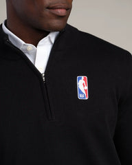 NBA Logo Commuter® 1/4 Zip Sweater -- Black