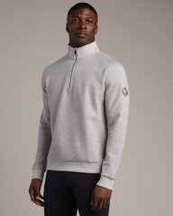NBA Heritage Midweight 1/4 Zip -- Heather Gray -- Atlanta Hawks
