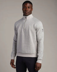 NBA Heritage Midweight 1/4 Zip -- Heather Gray -- Golden State Warriors