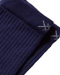 Essentials Mid Calf Sock -- Navy/Heather Gray