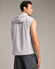 Range Sleeveless Hoodie -- Sleet Gray