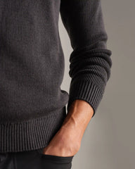 Rib Crewneck Sweater -- Black
