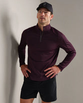 Rise 1/4 Zip -- Mulberry