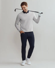 Turn Golf V-Neck Sweater -- Sleet Gray