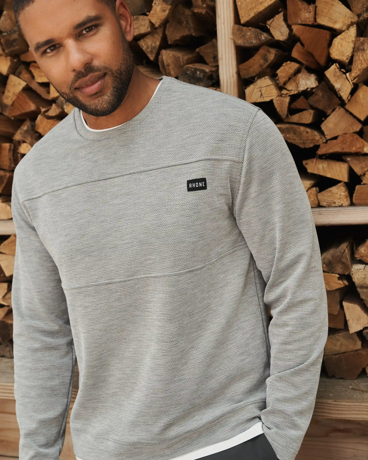 Prime Pique Pullover -- Heather Gray