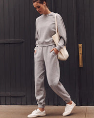 Signature Rib Jogger -- Heather Gray