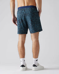7" Pursuit Short - Unlined -- Navy Pebble Print