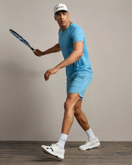 7" Backspin Short - Lined -- Azure Blue