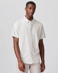 Commuter® Short Sleeve Button Down -- Khaki Stripe