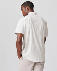 Commuter® Short Sleeve Button Down -- Khaki Stripe