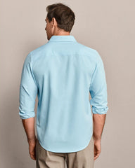 Brezza Linen-Blend Shirt -- Aquamarine