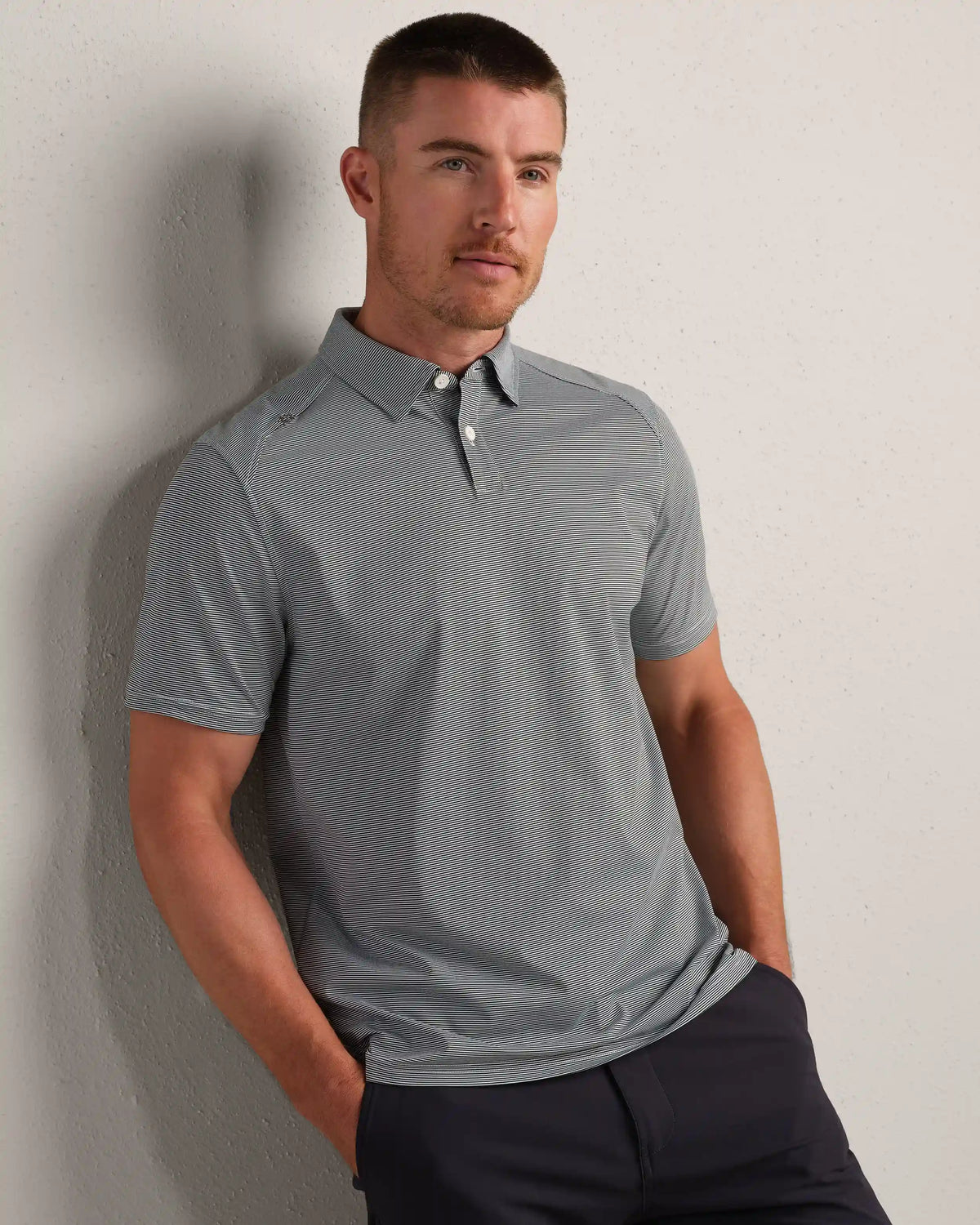 [OFFLINE] Commuter® Polo - Slim Fit -- Lichen Green Stripe