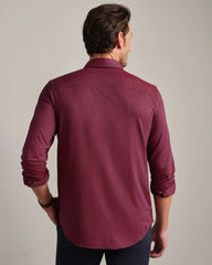 Commuter® Shirt - Classic Fit -- Navy/Red Sharkstooth