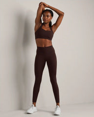 Defy Compression 7/8 Pocket Legging -- Dark Espresso