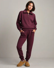 DreamGlow® 1/2 Zip -- Bordeaux Red