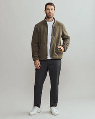 Fairbanks Fleece Jacket -- Lichen Green/Sky Captain