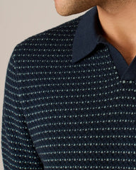 Johnny Collar Polo -- Sky Captain/Stormy Sea Green