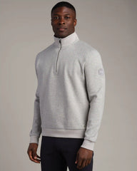 NBA Heritage Midweight 1/4 Zip -- Heather Gray -- Detroit Pistons
