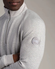 NBA Heritage Midweight 1/4 Zip -- Heather Gray -- Detroit Pistons