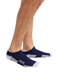 Essentials Ankle Sock -- Navy/Heather Gray