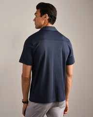 Palms Camp Collar Shirt -- True Navy