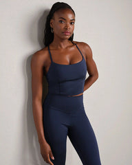 PowerShine Longline Bra -- Navy Blue