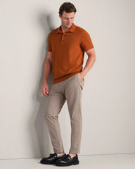 Resolve Pique Sweater Polo -- Dark Caramel