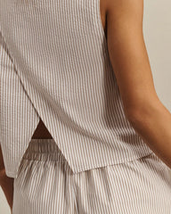 Saltair Tank -- Taupe Stripe