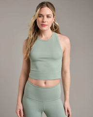 Serene Fitted Tank -- Pacific Green