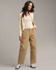 Sutton Snap Cardigan -- Ivory