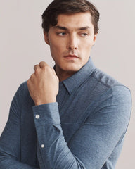 WFH Shirt -- Vintage Indigo/Slate Blue Heather